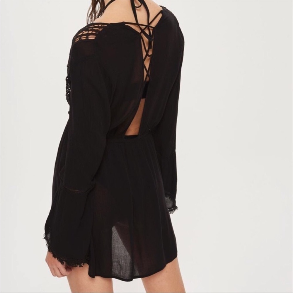 Topshop woven beach coverup crochet - Picture 2 of 8